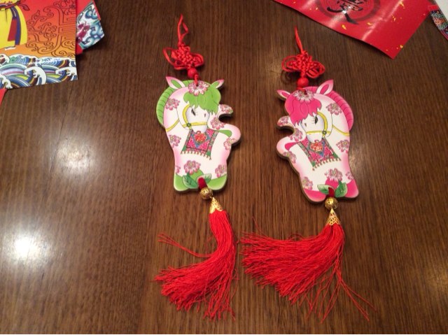 2014马年杨柳青年画福字门贴门神对联 实拍图