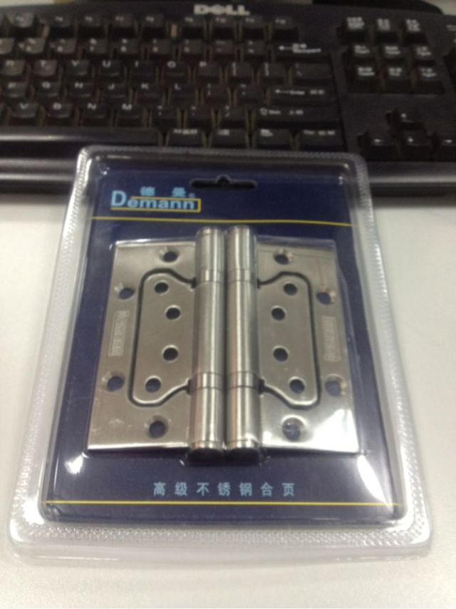 Demann不锈钢4吋轴承子母合页\/铰链 厚3mm 两片装 HY1210S 实拍图