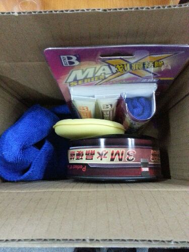 3M水晶硬蜡 39526 新车保护蜡 汽车美容上光固蜡 (蜡+划痕蜡+海绵+毛巾) 实拍图