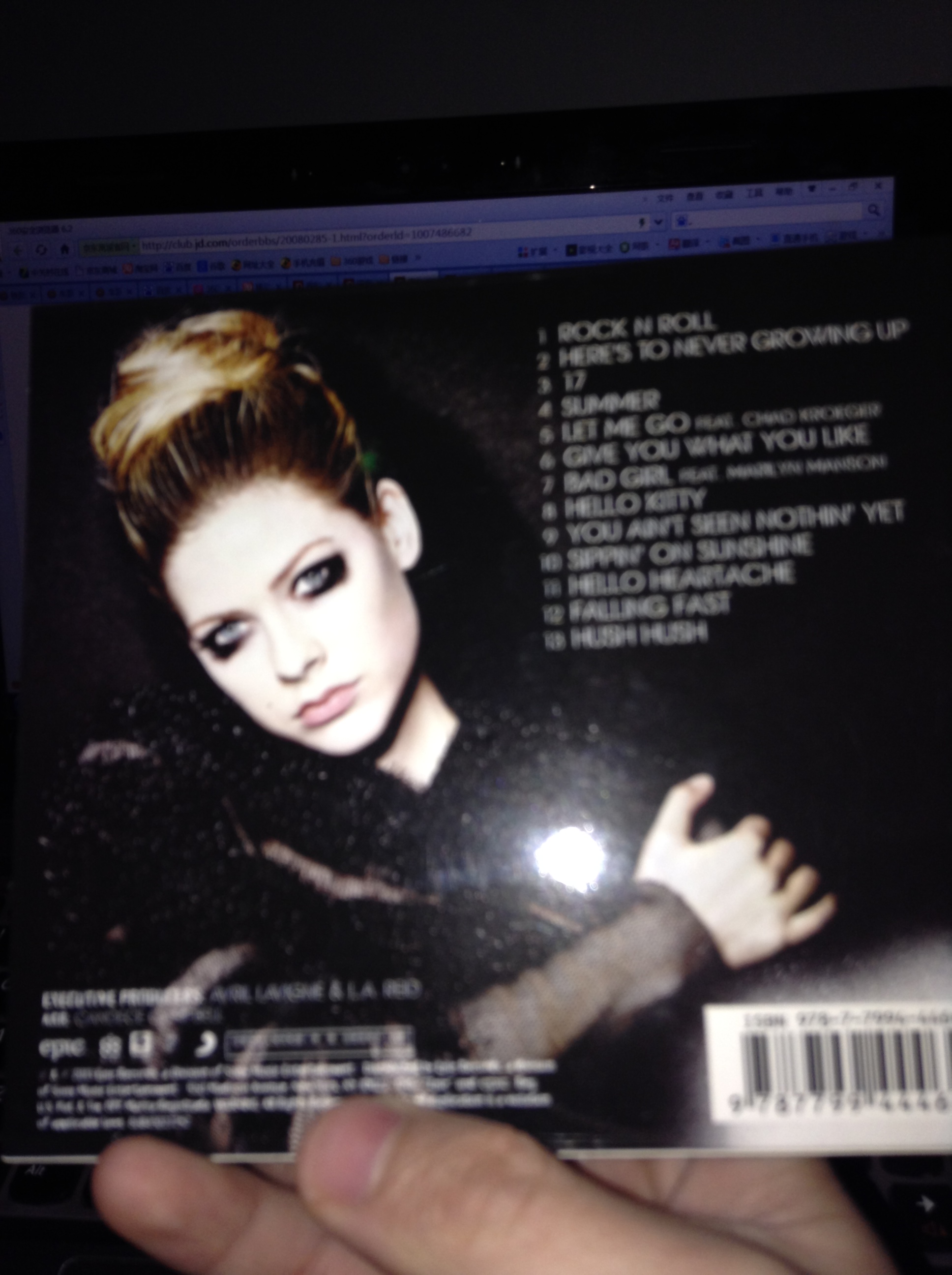 Avril Lavigne艾薇儿 2013最新同名专辑（CD 随碟附精美便签盒）（京东专卖） 实拍图