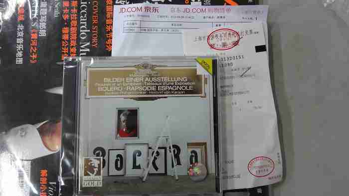 进口CD 穆索尔斯基《图画展览会拉威尔》、鲍莱罗《西班牙狂想曲》（CD） 实拍图