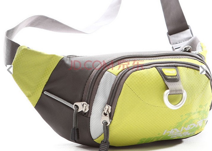 亨得利腰包女户外运动健身小胸包男潮韩版时尚休闲女包旅行斜挎包 绿色 实拍图