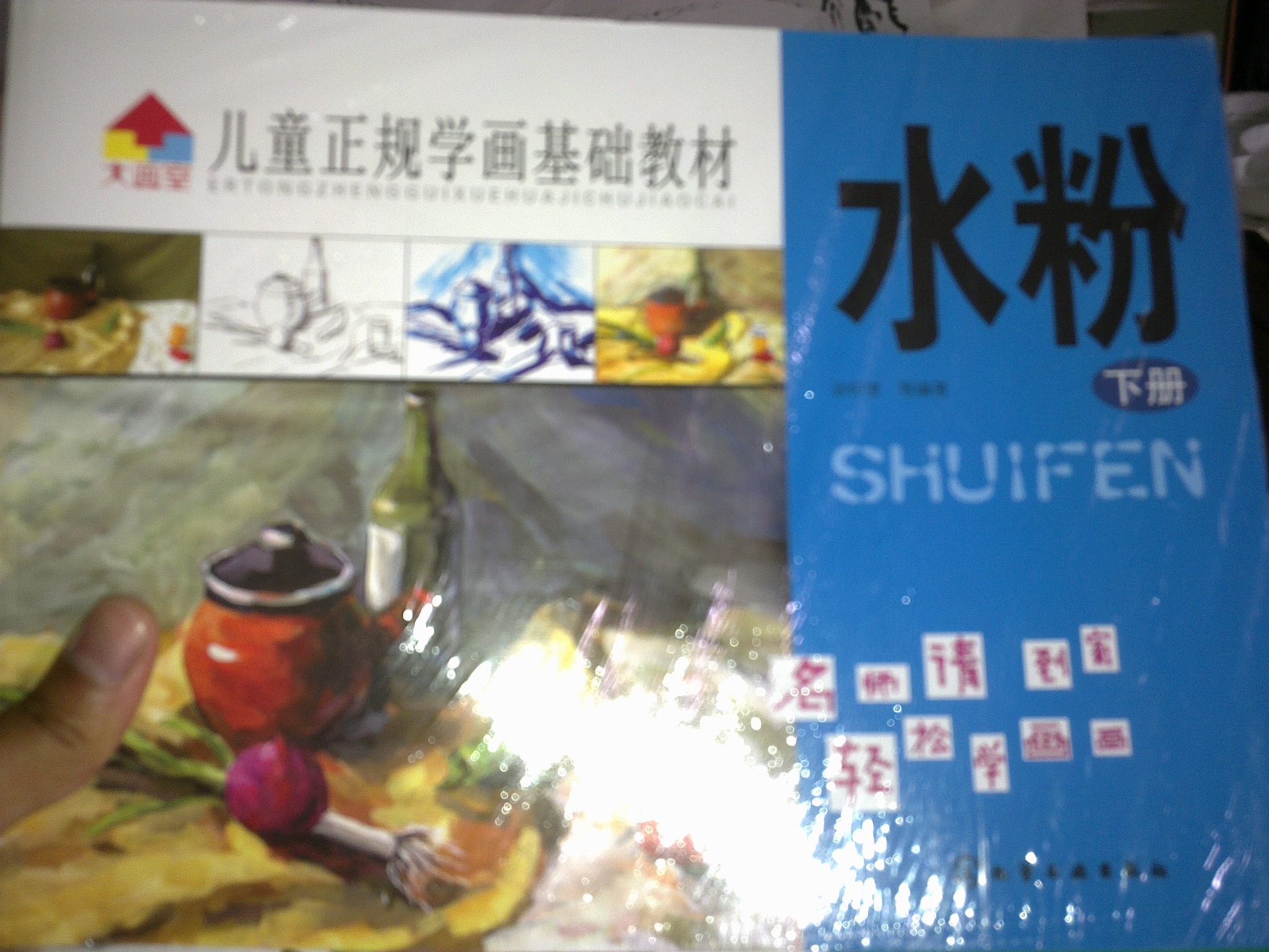 儿童正规学画基础教材：水粉（套装上下册） 实拍图