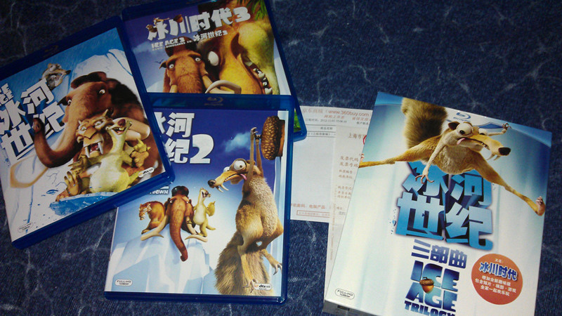 冰河世纪1、2、3（三部曲套装）（蓝光碟 3BD+趣味DVD） 实拍图