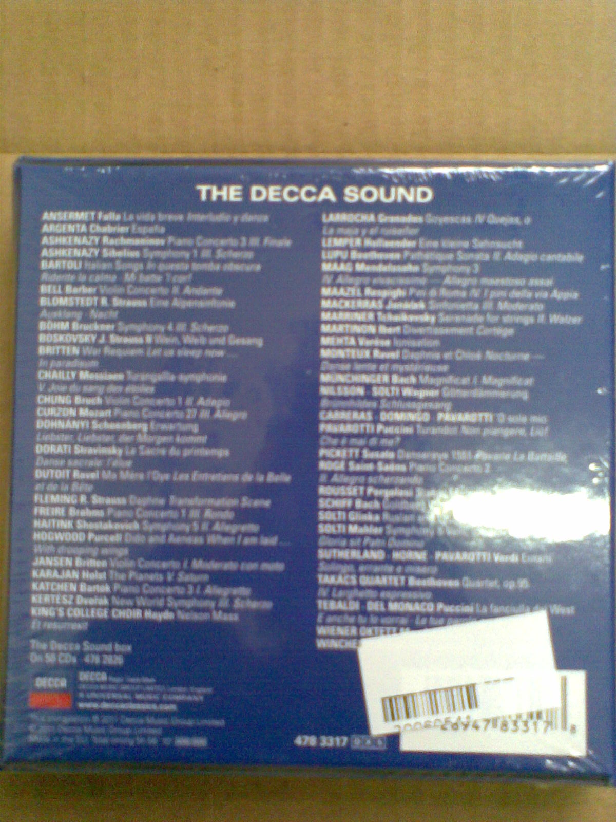 进口CD DECCA 卡拉扬指挥伦敦交响乐团，帕瓦罗蒂等：莫扎特等：迪卡之声（5CD） 晒单实拍图