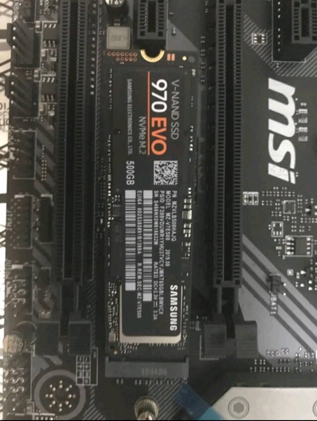 三星(SAMSUNG)500GBSSD固态硬盘M.2接口(NVMe协议)970EVO(MZ-V7E500BW)