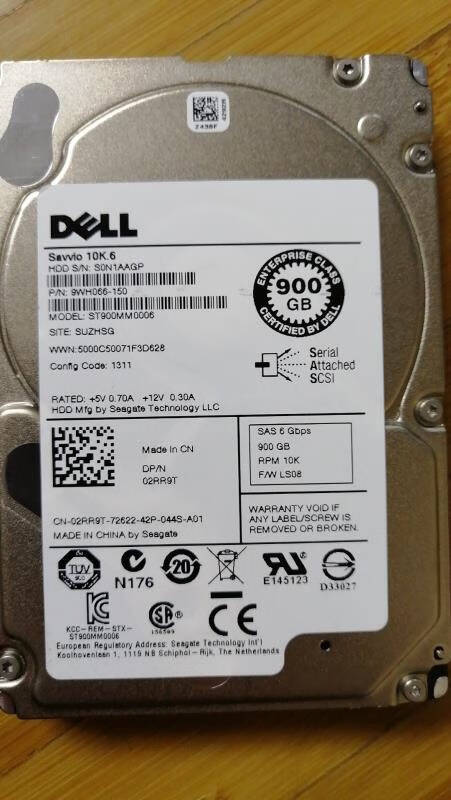 戴尔（DELL）企业级服务器硬盘SAS/300G/600G/1T/1.2T/1.8T/2T/2.4T300G丨SAS丨15K丨3.5英寸企业级