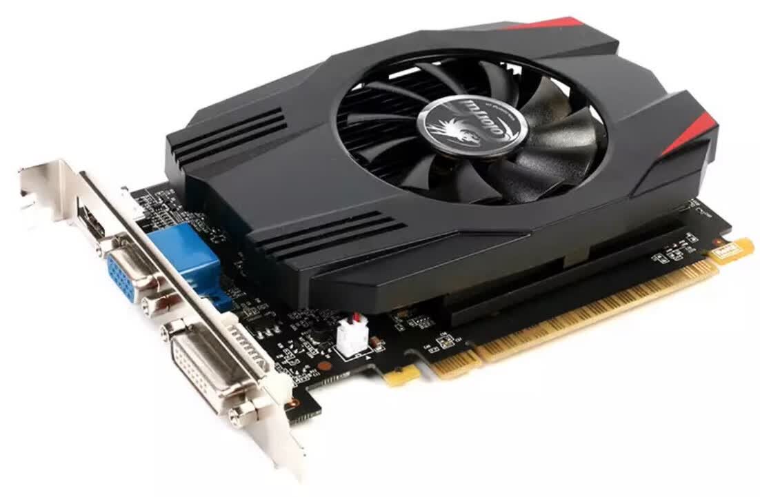 七彩虹gt730k 黄金版-1gd3一体式静音风扇散热设计,固态电容封闭式