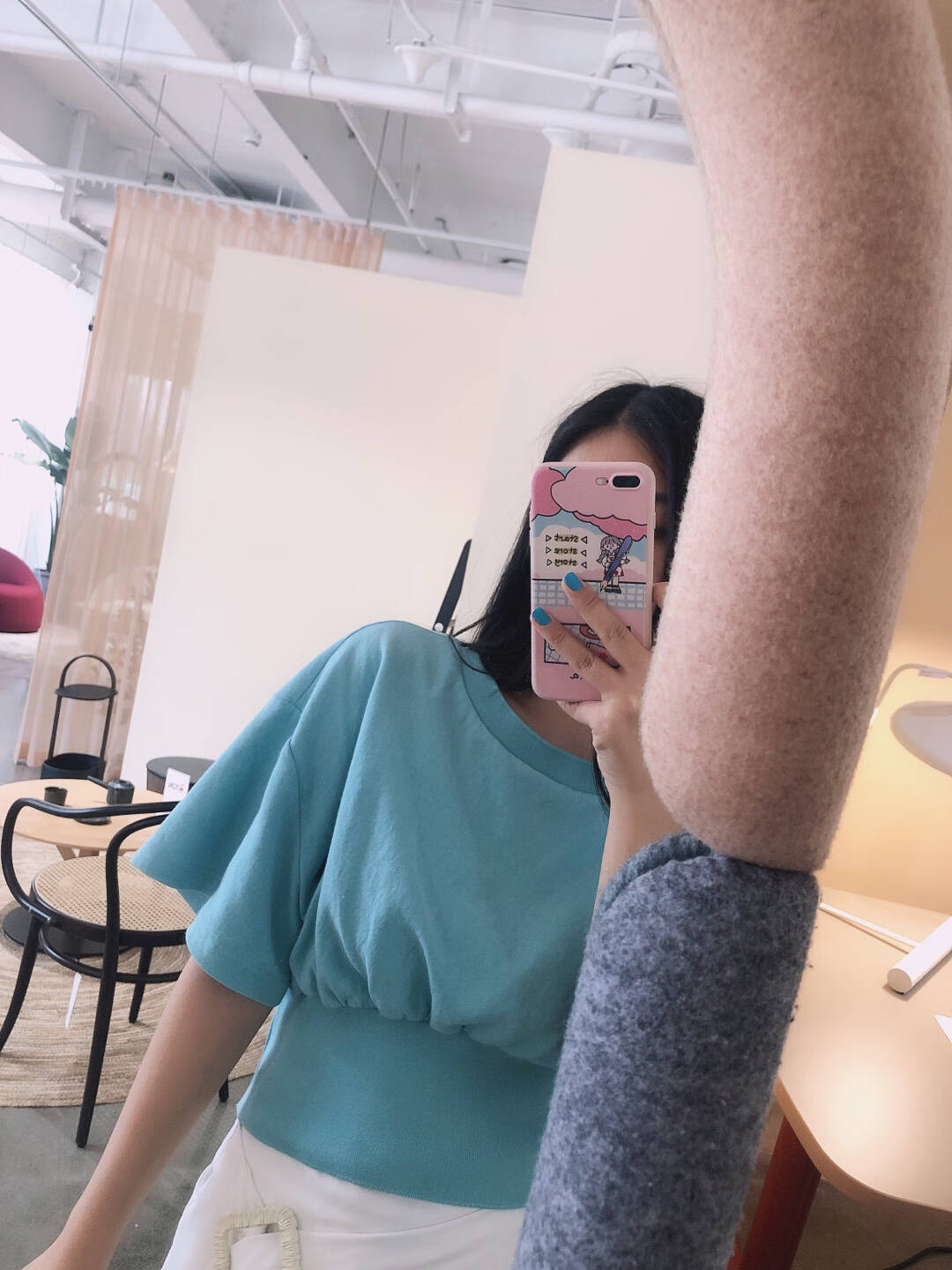 尖叫设计原创云影全身镜北欧现代简约落地穿衣镜家用软包外框卧室可移动试衣镜创意镜子浅肉桂(现货)