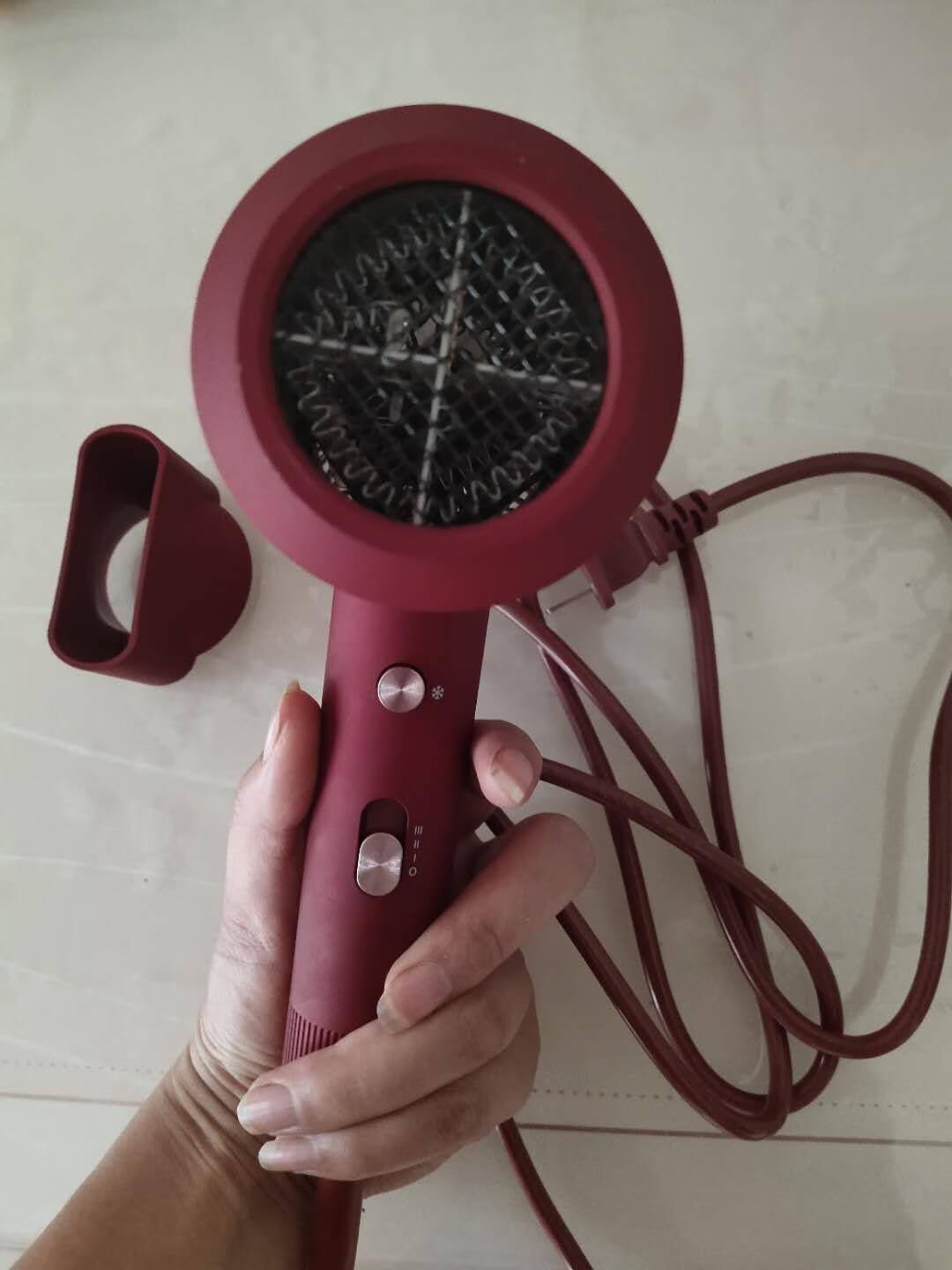 海尔(Haier)电吹风大功率吹风机负离子三种模式吹风筒HC51-2026(朱雀红)
