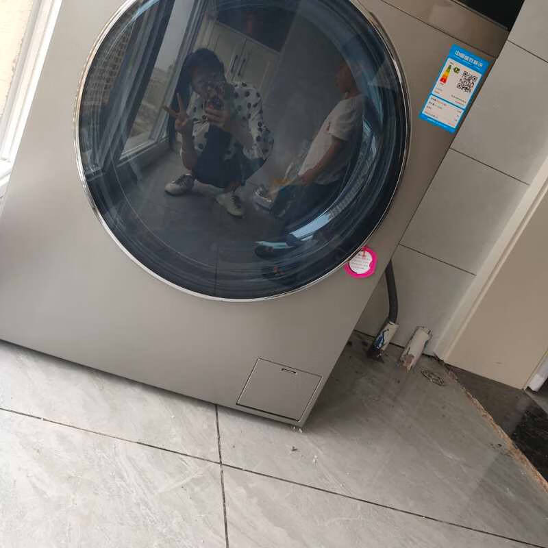 海尔(Haier)晶彩系列10KG变频滚筒洗衣机全自动洗烘一体晶彩触控屏EG100HBDC7SU1