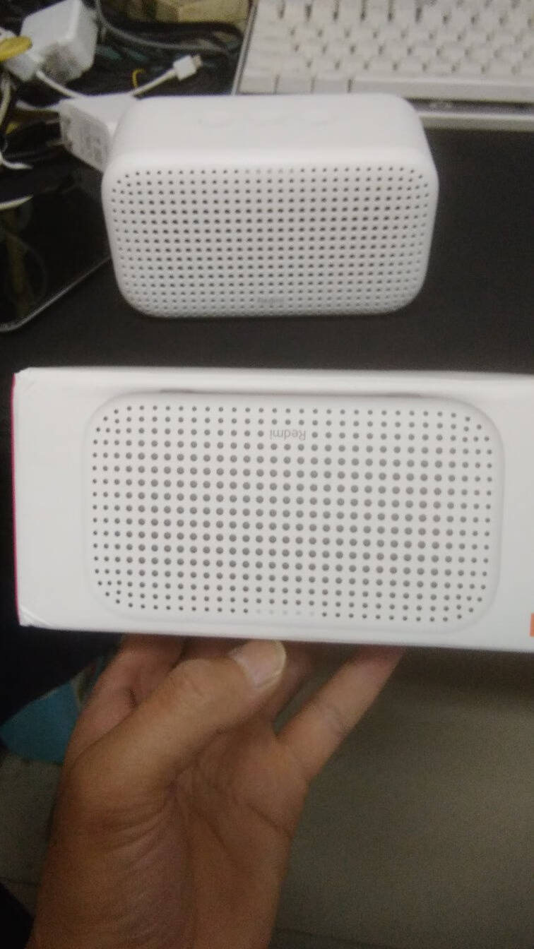 Redmi小爱音箱Play白色智能设备控制|人工智能语音对话|蓝牙wifi|智能闹钟红米
