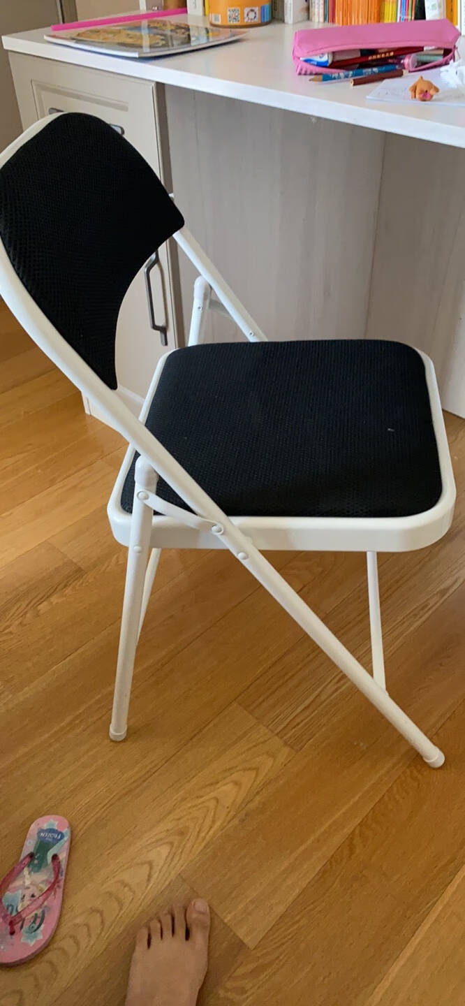星恺电脑椅家用折叠椅办公会议培训椅子简易休闲靠背椅餐椅XK1022黑色网布