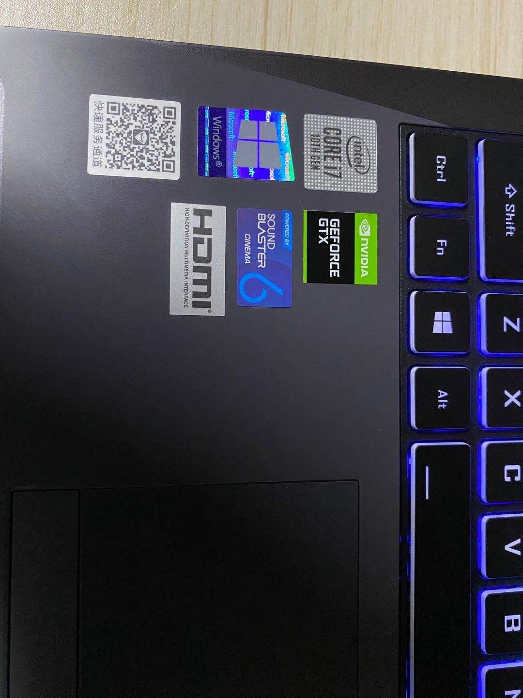 机械师T58-V全面屏游戏本十代i7-10750H/GTX1650Ti独显游戏笔记本电脑加强版16G/512GPCIE高速固态