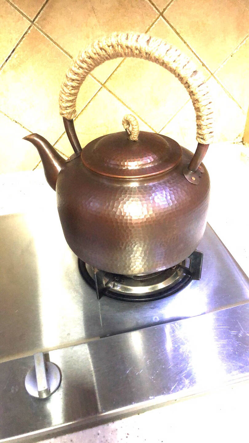 典湛手工紫铜加厚家用烧水壶壶燃气碳炉4.5升大容量锤点加厚耐用煮水壶大茶壶