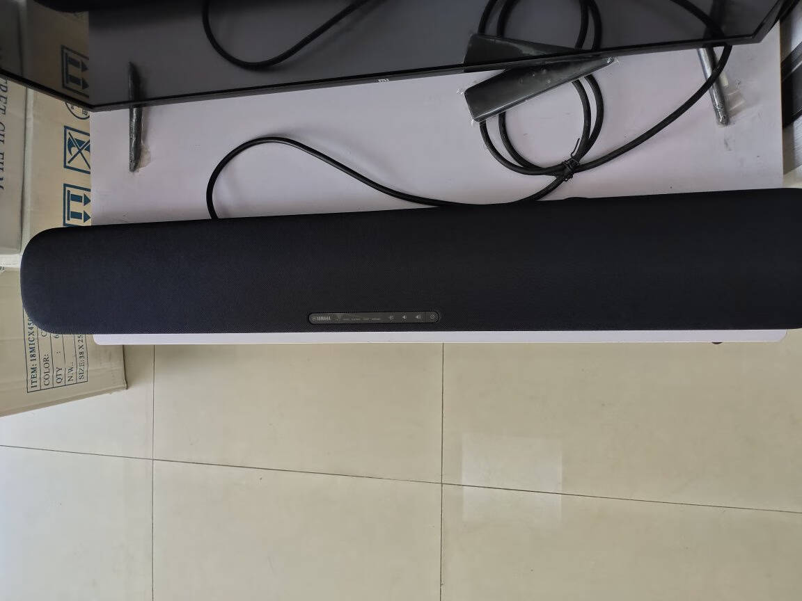 雅马哈(YAMAHA)SR-B20A蓝牙回音壁Soundbar5.1家庭影院(内置低音炮)条形音箱壁挂家用电视音响黑色