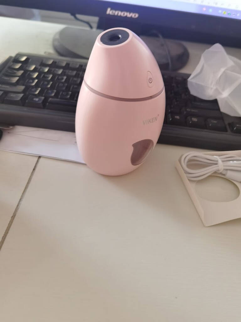 【次日达】维肯加湿器迷你小型家用卧室婴儿孕妇办公室桌面车载内空调房空气加湿补水静音USB便携式小米【樱花粉】静音大喷雾-自营配送