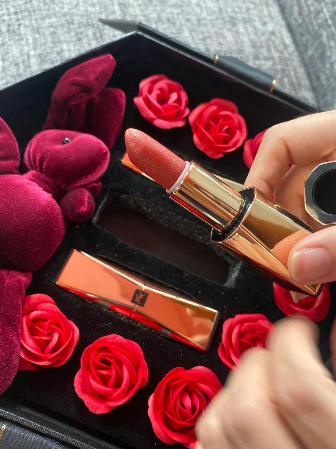 奢金魅惑三支口红套装礼盒送女友的圣诞节表白礼物
