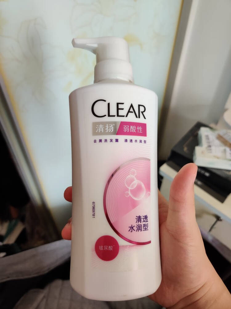 清扬(CLEAR)女生去屑洗发水弱酸性清透水润型500g（5.5小粉瓶）