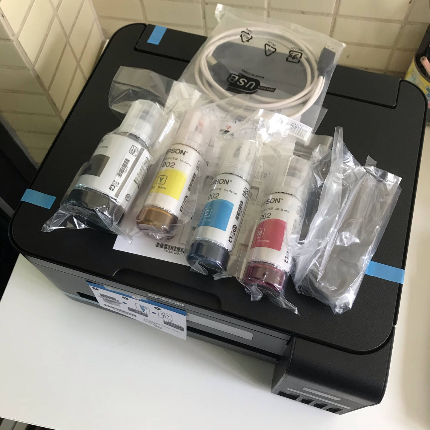 爱普生(EPSON)墨仓式L3168微信打印/无线连接打印复印扫描一体机