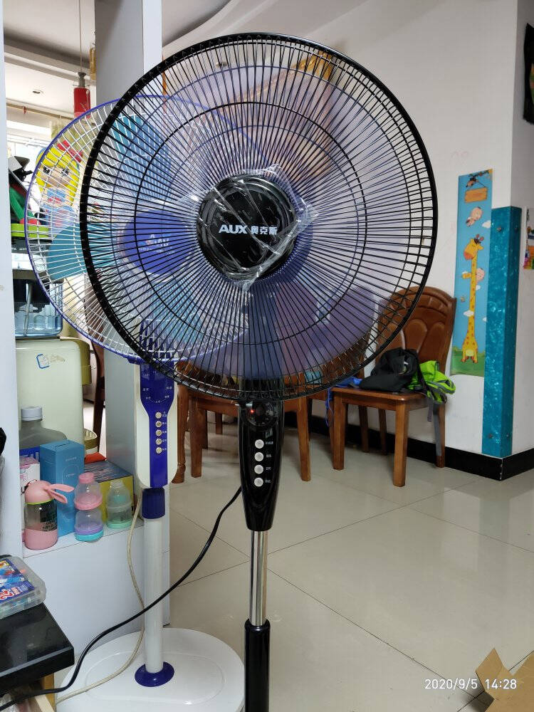 奥克斯(AUX)FS1608RC遥控落地扇/电风扇/五叶大风量风扇/家用风扇/空气流通/静音风扇