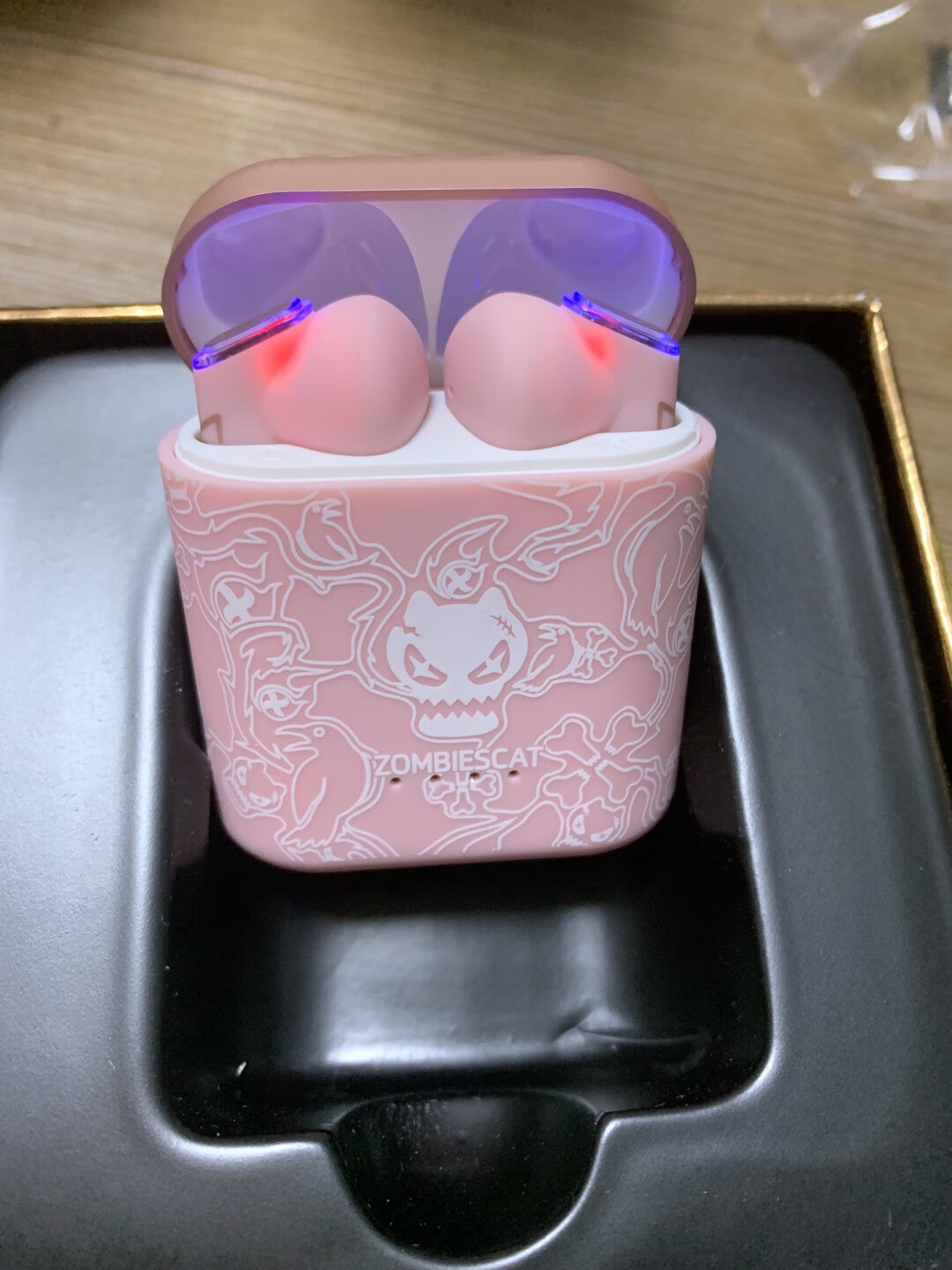 森麦魔鬼猫真无线蓝牙耳机送女朋友粉色数码礼物