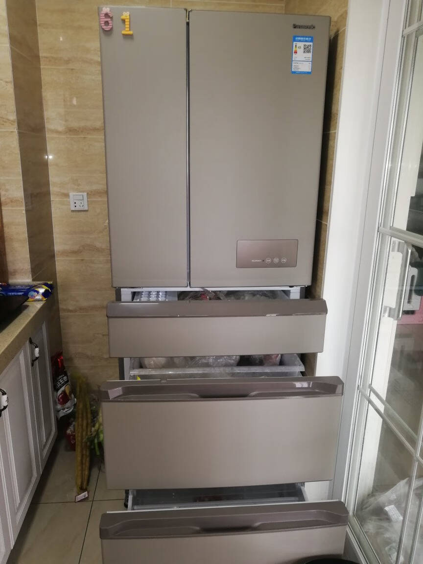 松下(Panasonic)NR-EE53WGB532升多门变频风冷无霜冰箱大容量顶置压缩机NR-EE53WGB-W暖光白