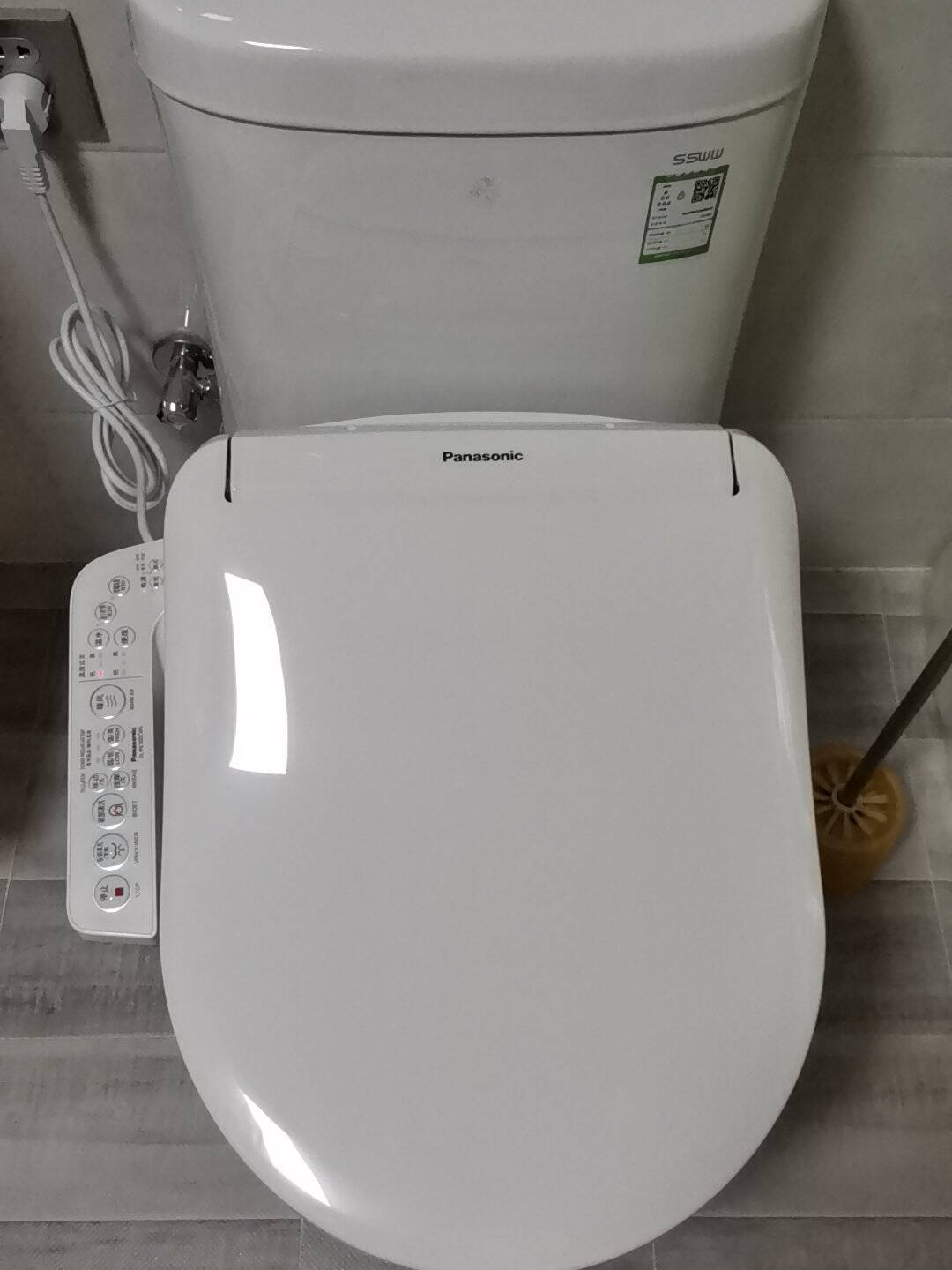 松下智能马桶盖即热无水箱洁身器全功能家用坐便器盖便圈加热抗菌带按摩清洗烘干除臭马桶圈日本电动马桶盖DL-5230CWS即热全功能+除臭通用型便圈