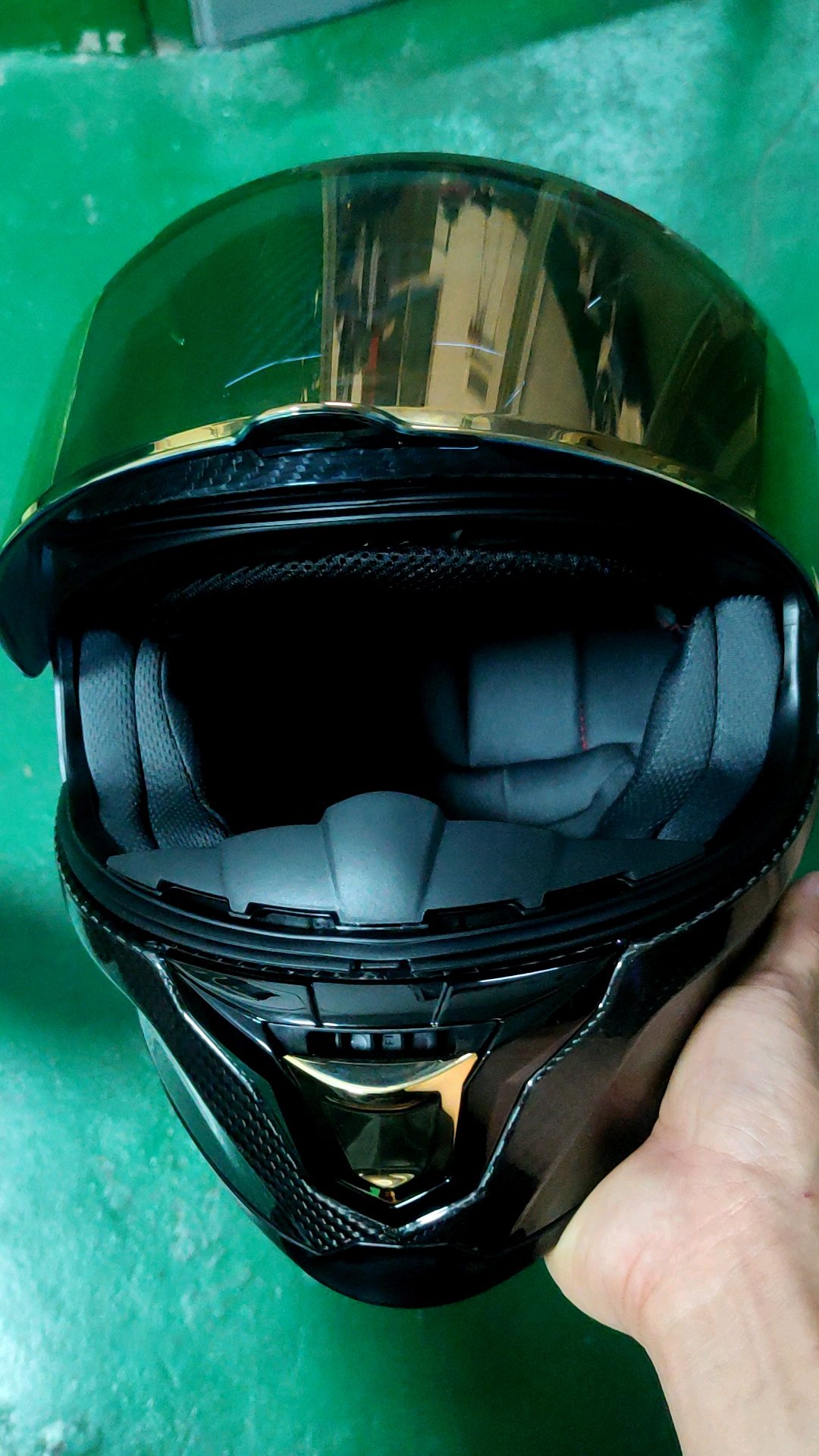 ava闪电摩托车头盔男女碳纤维夏季机车全盔赛车跑盔四季通用夏季个性