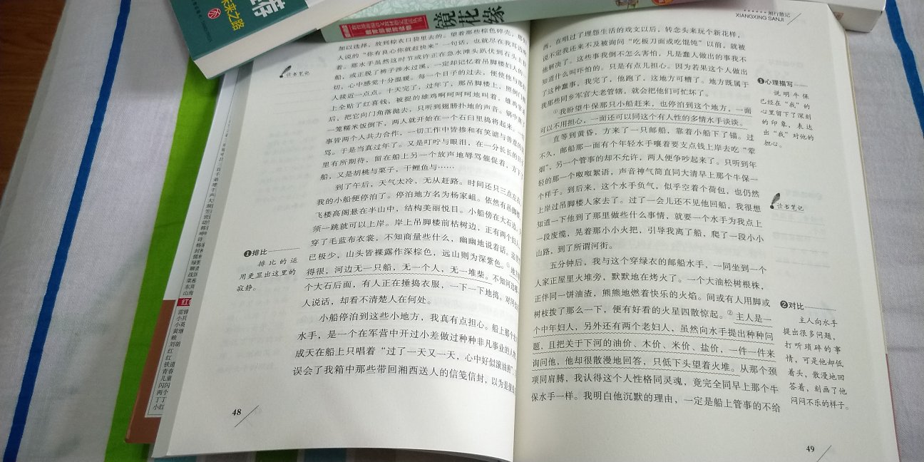 打开觉得这书很好，文中修辞手法，心理，动作，衣着，环境，引用俗语等好句佳句都一一勾了出来。这样更加深孩子们对文章的理解。感觉好的家长们，也跟你的孩子订一套吧。