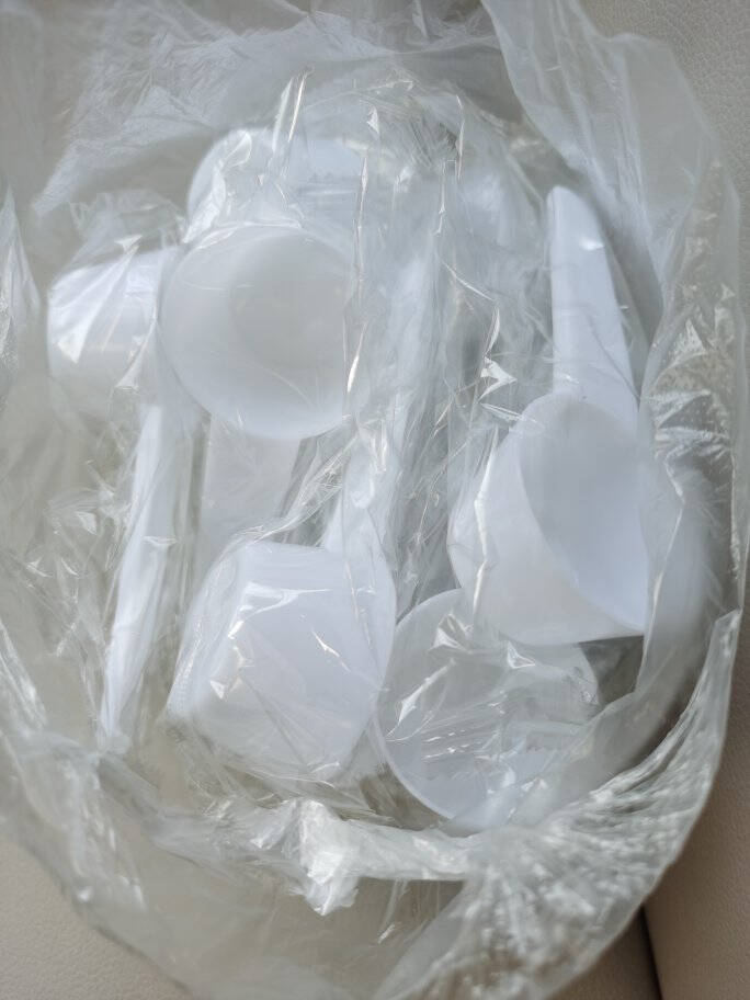 塑料量勺蛋白粉勺子1g3g5g10g15g克奶粉勺限量勺果粉勺定量勺独立包装dan1克勺10个圆底【白色】