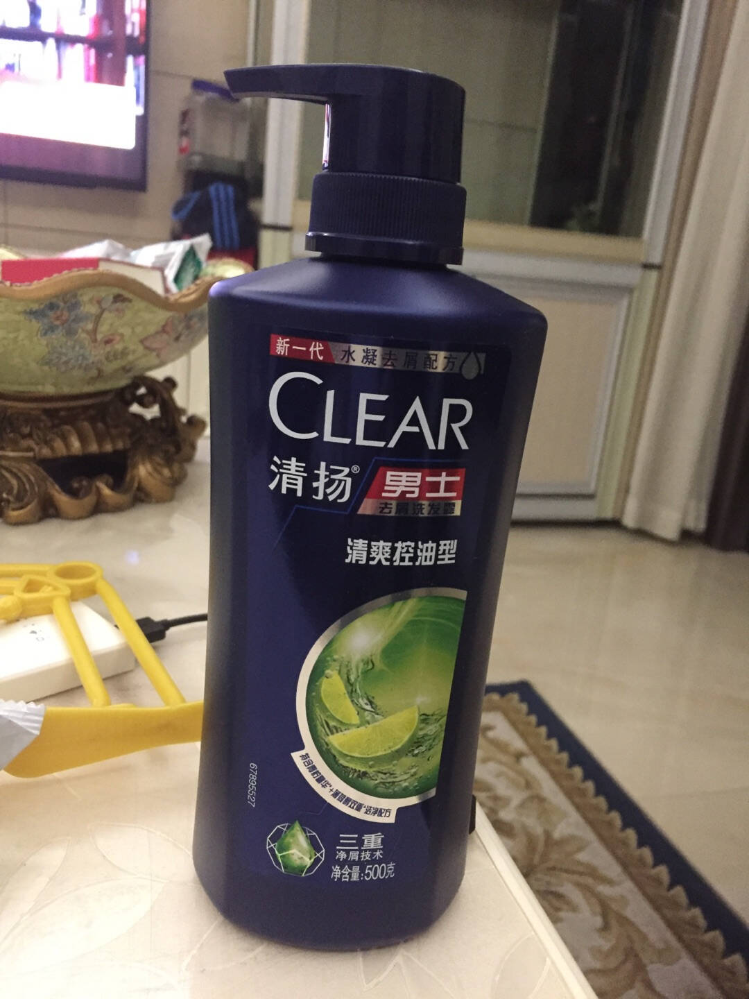 清扬(CLEAR)洗发水男士去屑洗发露活力运动薄荷型500g(新老包装随机发)(氨基酸洗发)
