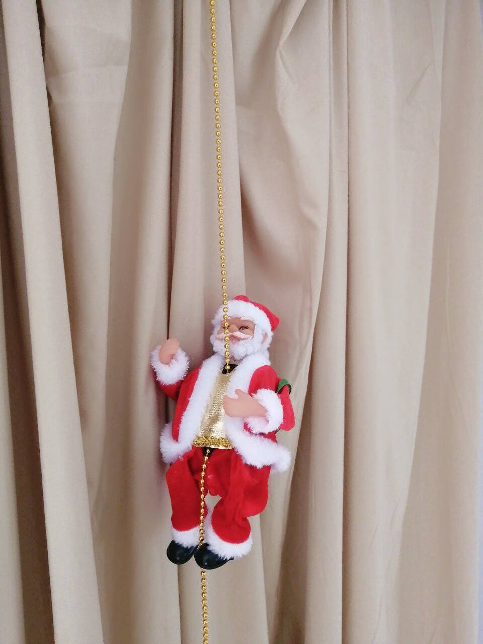 电动圣诞老人爬绳爬梯子爬珠玩具网红圣诞节礼物送儿童圣诞布置商超装灯饰装饰品会爬绳的圣诞老人礼品地推圣诞老人