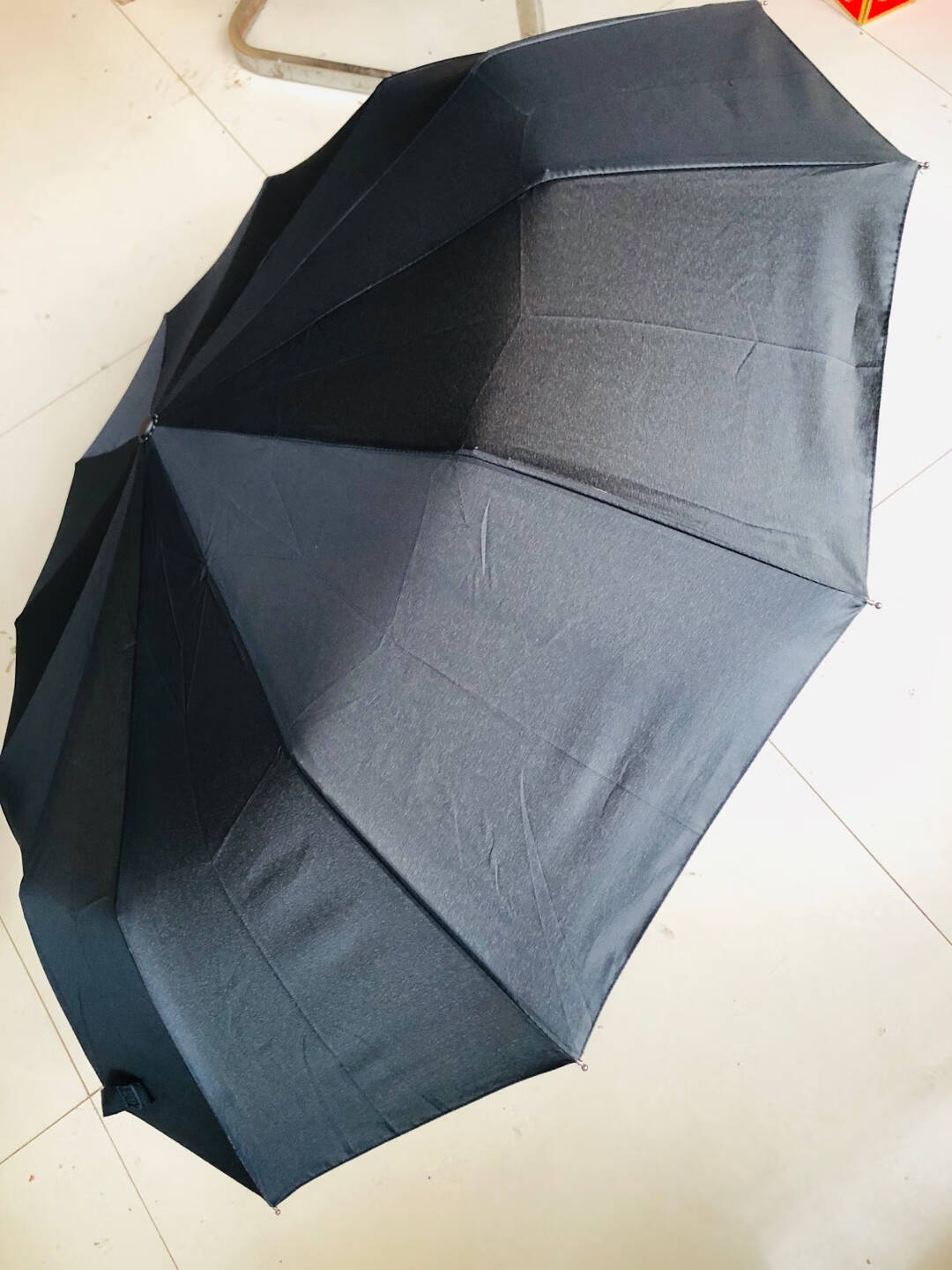 暖心话12骨全自动雨伞男士商务折叠伞大号男女双人三折自动伞开收晴雨伞两用太阳伞遮阳伞12骨升级款大伞-尊贵黑