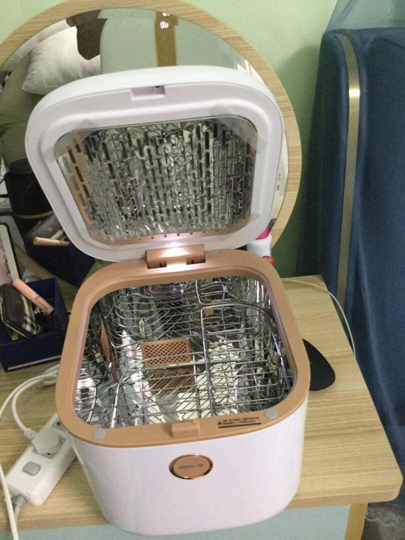 美的(Midea)内衣消毒盒带烘干机二合一紫外线杀菌玩具用品内裤消毒机杀菌器(经典款皎月白)MH-DXW02