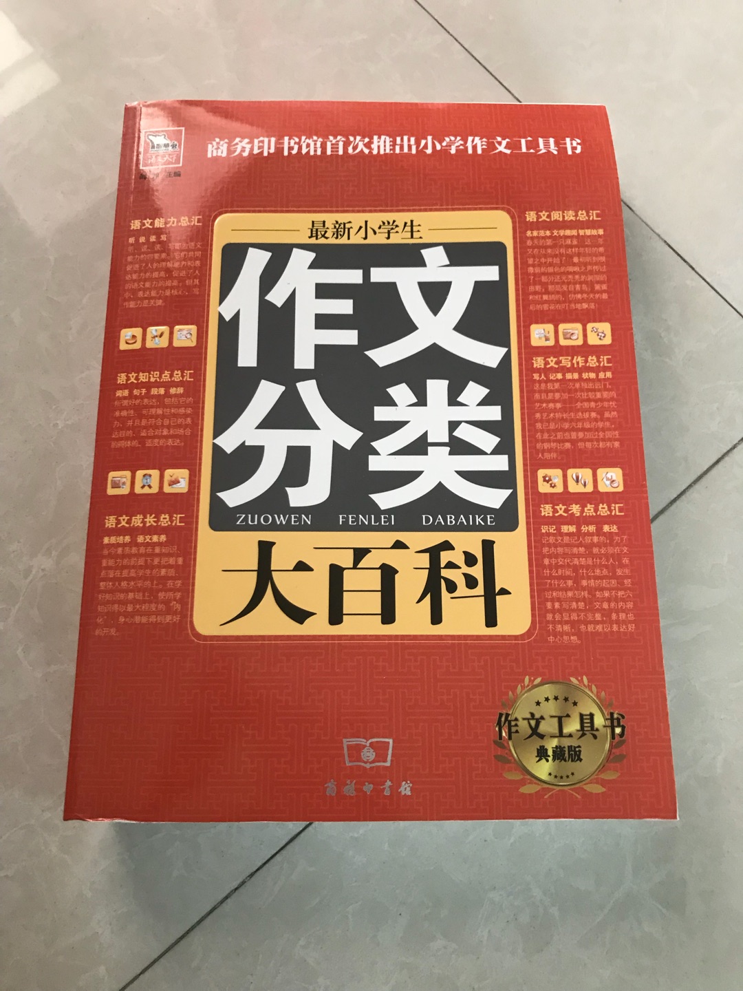 超级无敌大的一本 又大又厚 里面有按年级分的 也有按主题分的 内容非常丰富