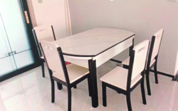 柏拜敦大理石餐桌椅组合现代简约家用小户型实木折叠伸缩可变圆吃饭桌子1.2米大理石单桌