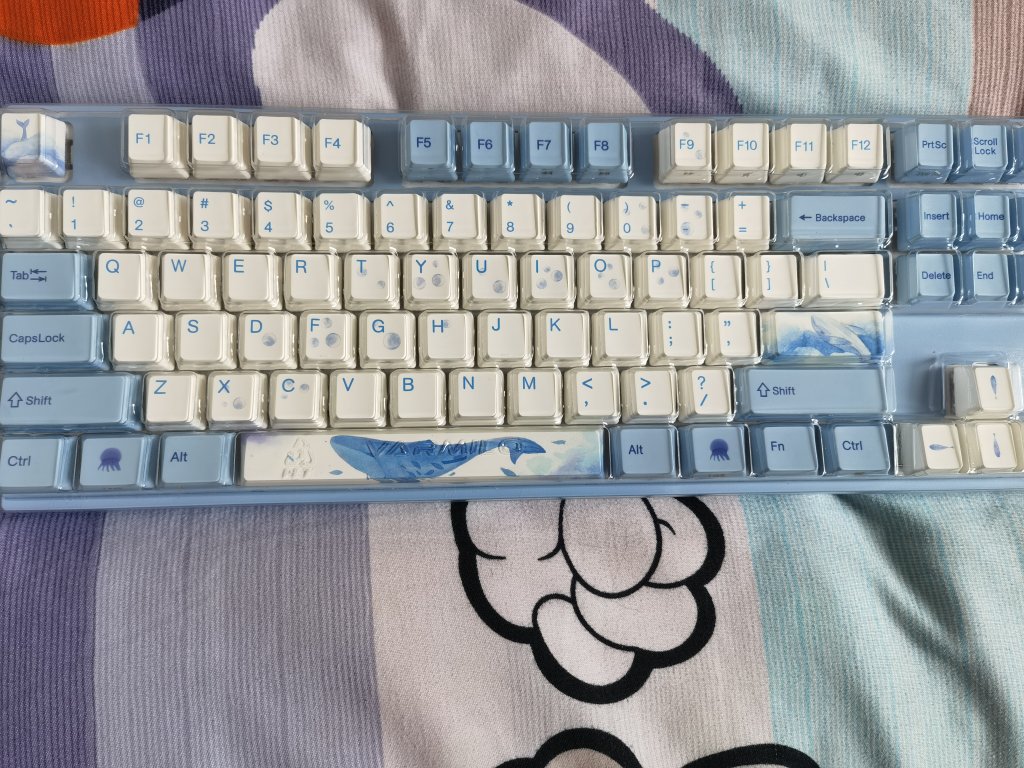 阿米洛ma87海韵静电容机械键盘玫瑰红轴点评