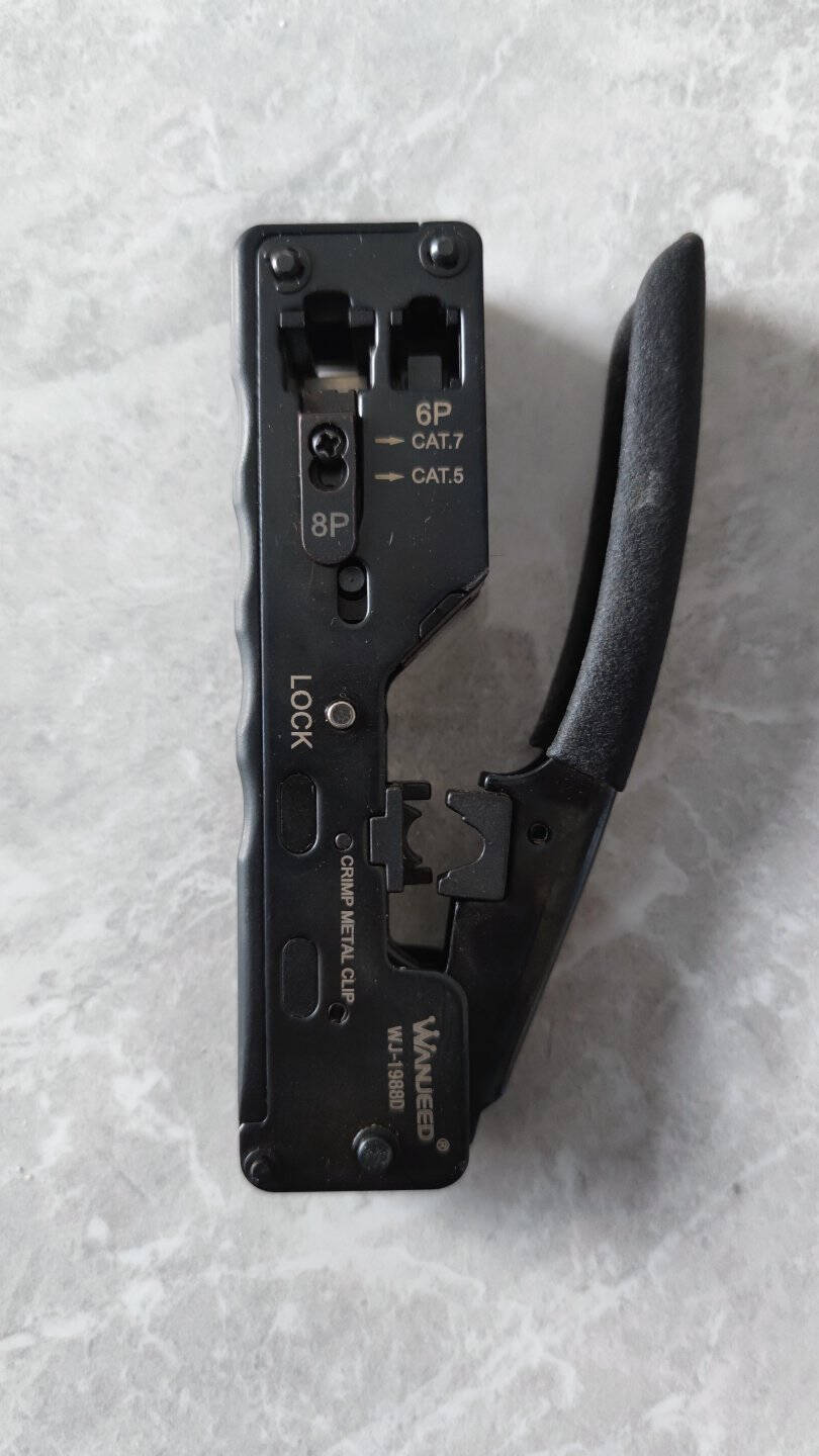 万级(OFNPFTTH)七类网线钳通孔钳子套装7类燕尾夹网线水晶头穿孔式压线钳RJ45网线测试仪工具包WJ-1988D