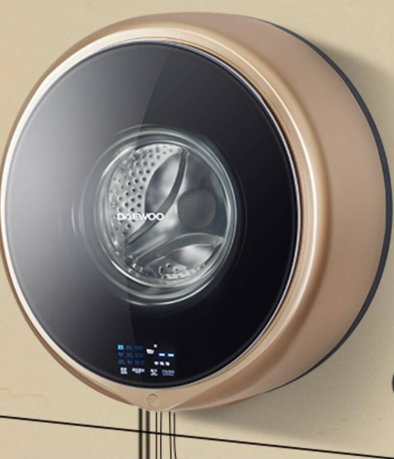 大宇（DAEWOO）小型迷你壁挂式洗烘一体滚筒洗衣机家用全自动儿童婴儿宝宝DY-BGX033.2KG烘干款苏格兰银色