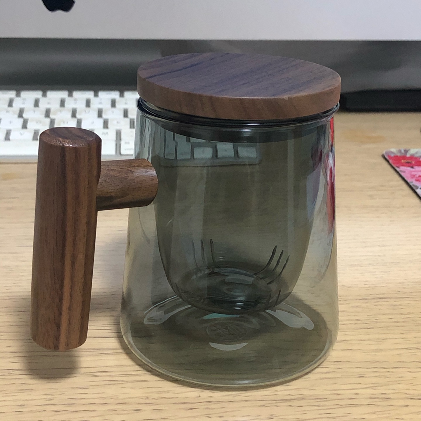 木笙玩物玻璃杯子，青钝茶水分离泡茶杯，送朋友有温度的伴手礼