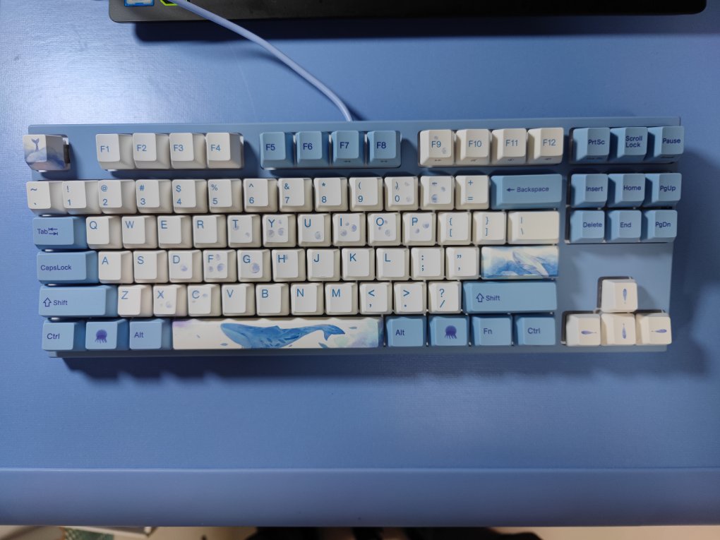 阿米洛ma87海韵静电容机械键盘玫瑰红轴点评