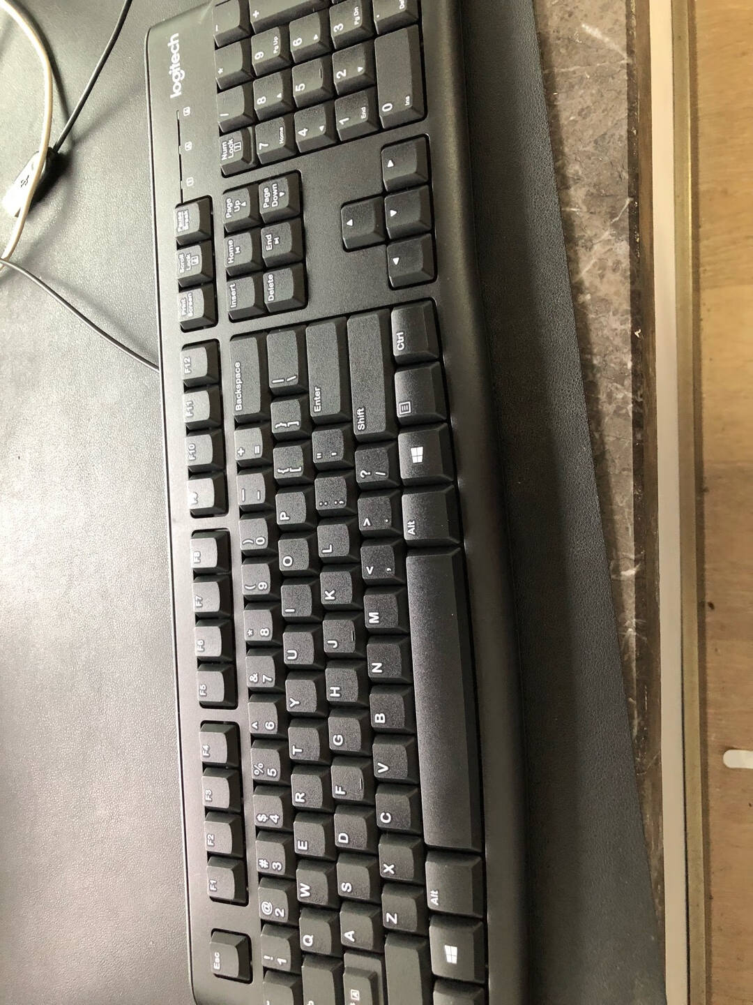罗技（Logitech）K120有线键盘办公键盘USB口电脑台式机笔记本家用键盘全尺寸键盘黑色