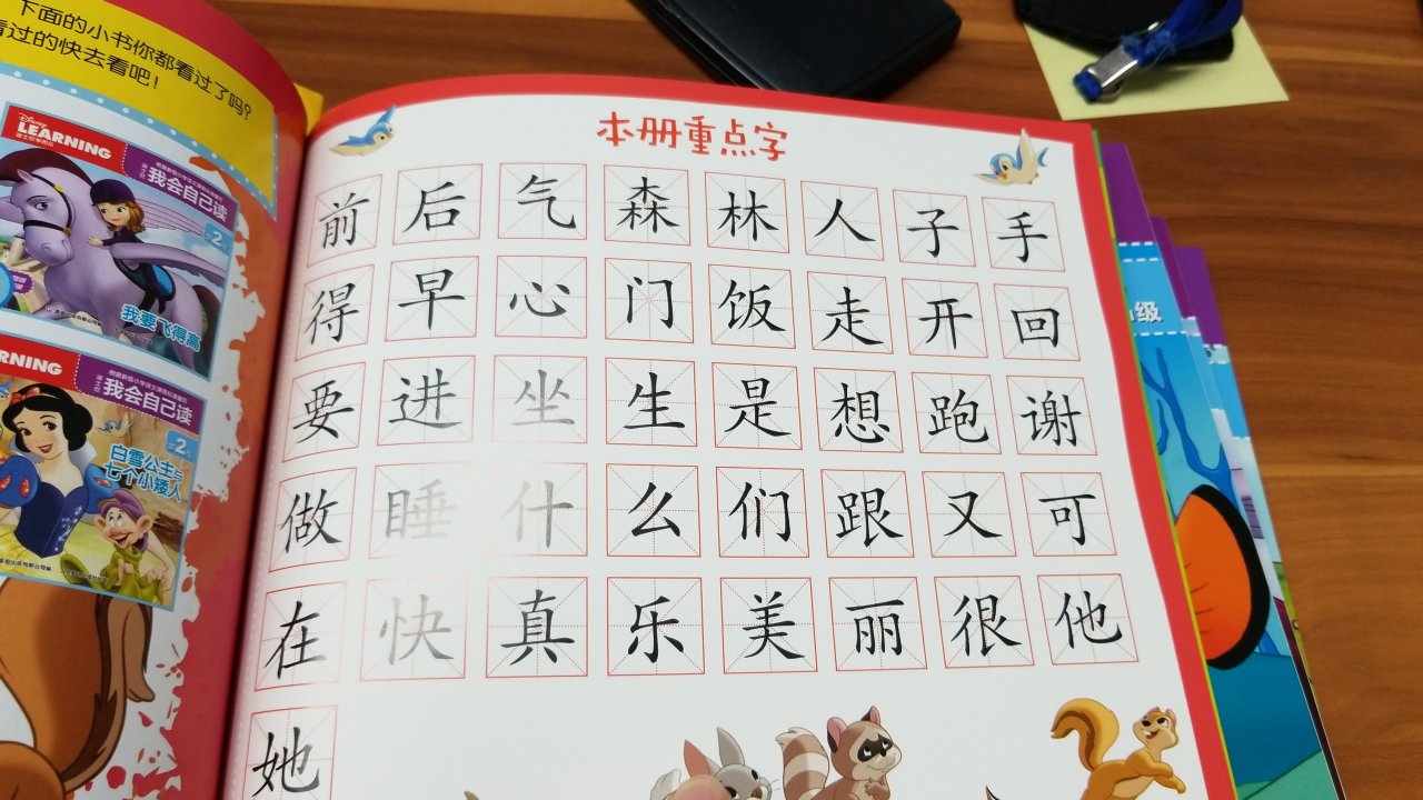 第一次买中文的分级读物，同一级别每一册里的字会反复出现，可以加深印象，对娃识字应该有比较好的效果