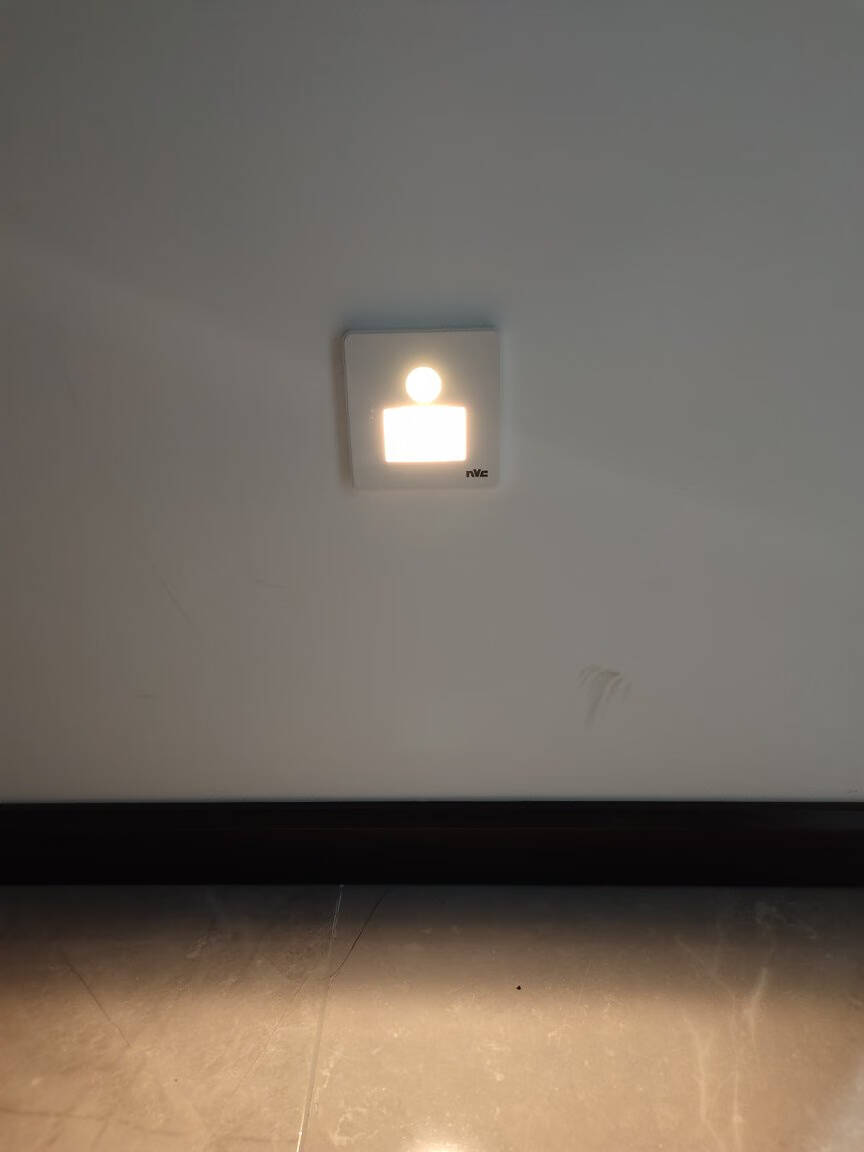 雷士照明人体感应地脚灯嵌入式小夜灯走廊过道墙角壁灯86型暗装面板白色MW-BGL