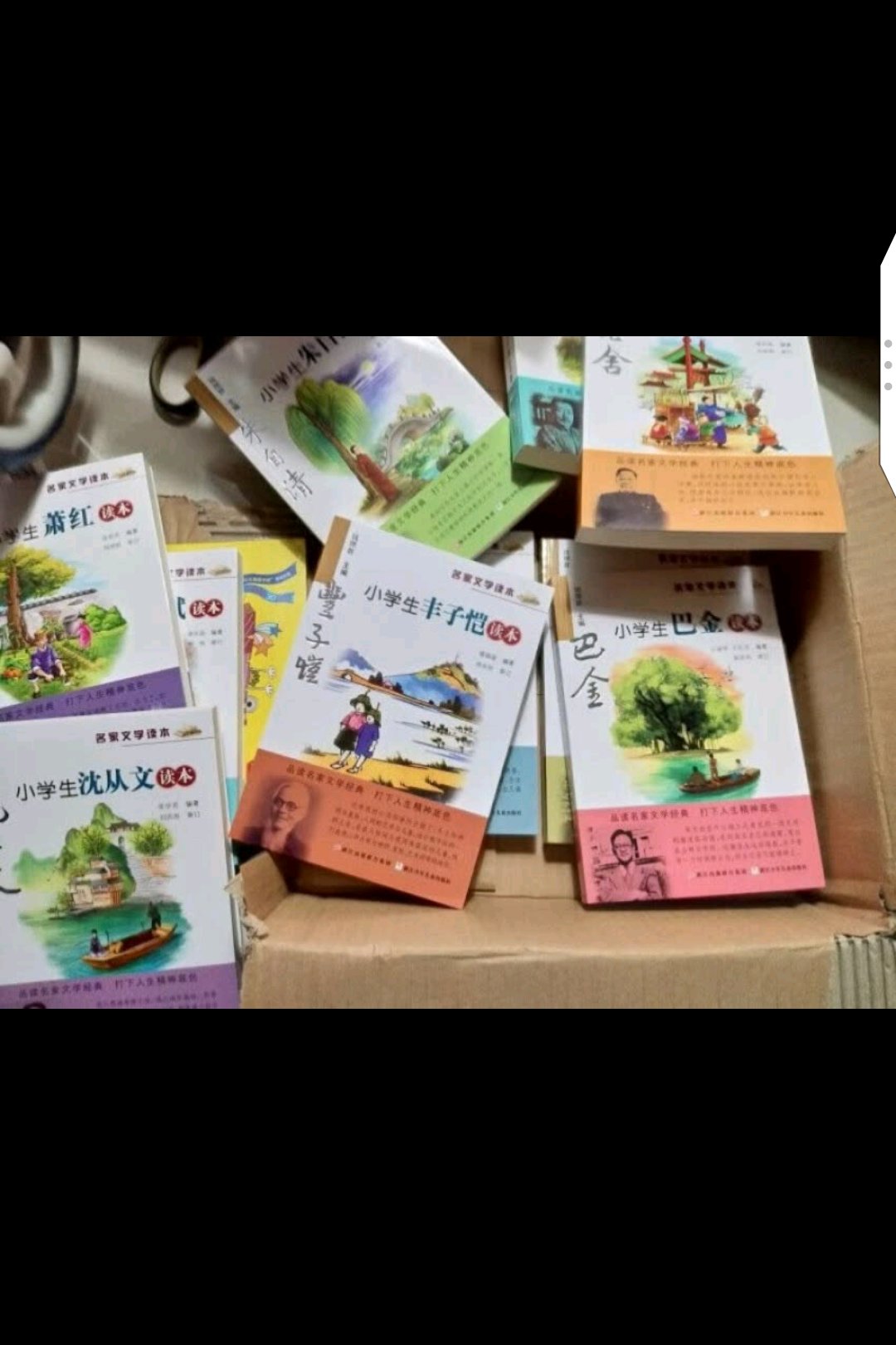 买来送给亲戚小孩的  这年头过年就送书了 一套这么多本可以看好久了 就是没有拼音 一年级看可能有点吃力 好在质量不错 内容也Okay 上买书就是方便 送货速度也快 赞一个 以后都在上搞了 加油