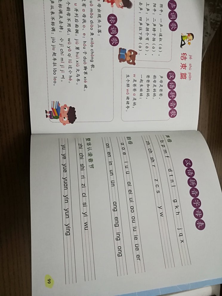 这本书用来学习和巩固拼音再好不过了，反复练习，效果更明显！加油，小朋友们。