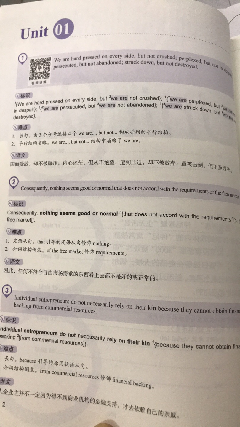 这个书是同学推荐的，准备考博分析阅读有长难句，所以用了这本书做专项训练，希望能有突破，这本书里的句子确实很难，有代表性，讲解比较清晰，能够懂。还有视频讲解，可以直接看。如果考过了，希望能推荐给同学。