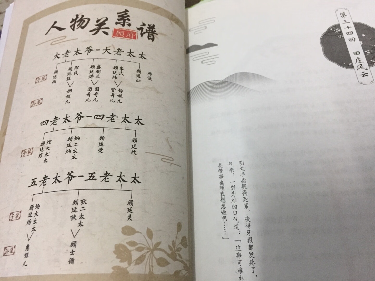 这一套书设计十分精美、典雅，封面、内页都设计得很好看且古色古香，随书附有一些赠品，也附了知否设定杂谈，纸质不错，印刷清晰。的物流真的赞。