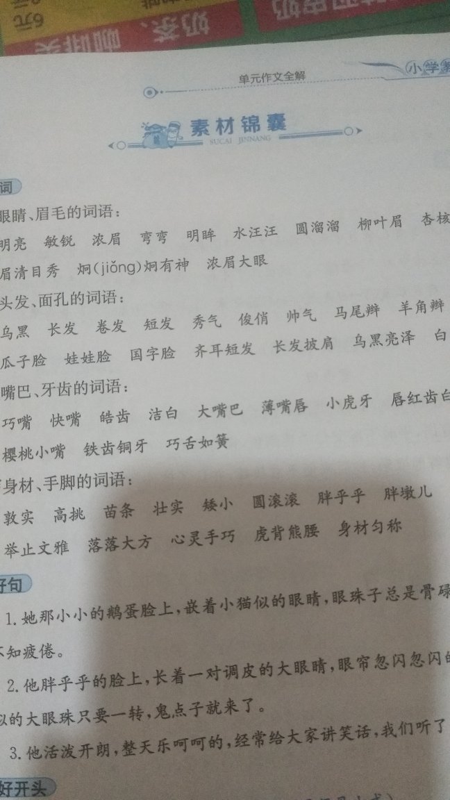 有注释，有分解，，有词汇分类，对小孩写作文有非常好的帮助，直得拥有，